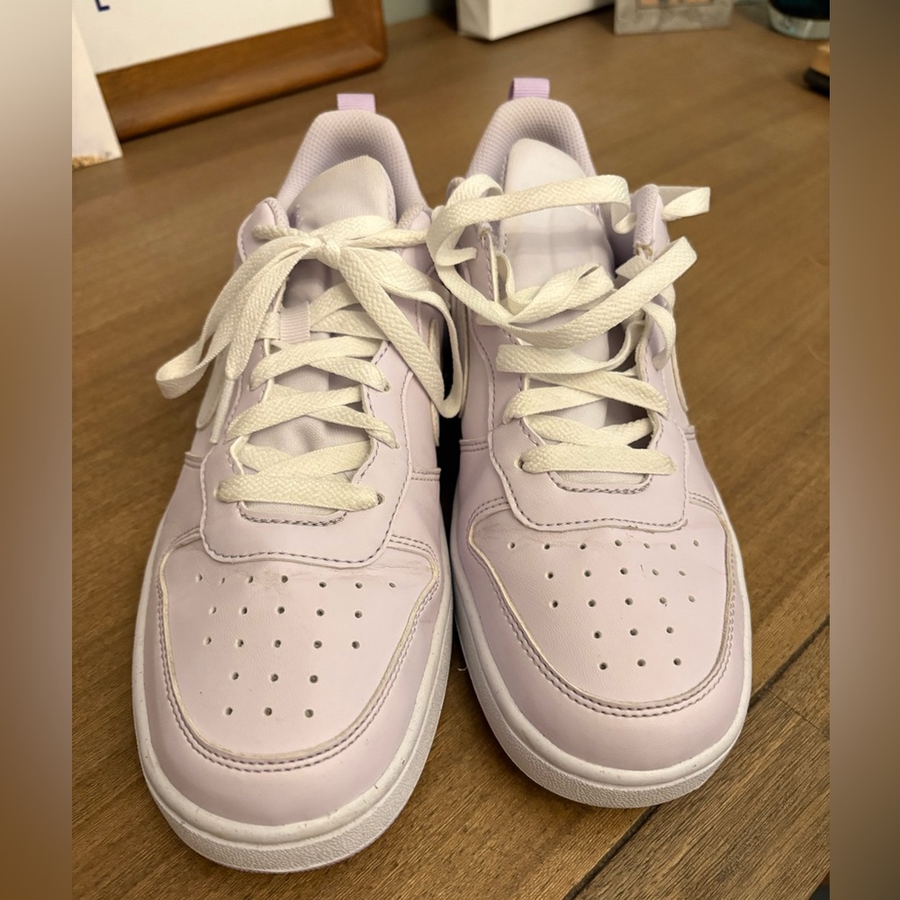 Light Purple Kids' Nike Court Borough Low Top